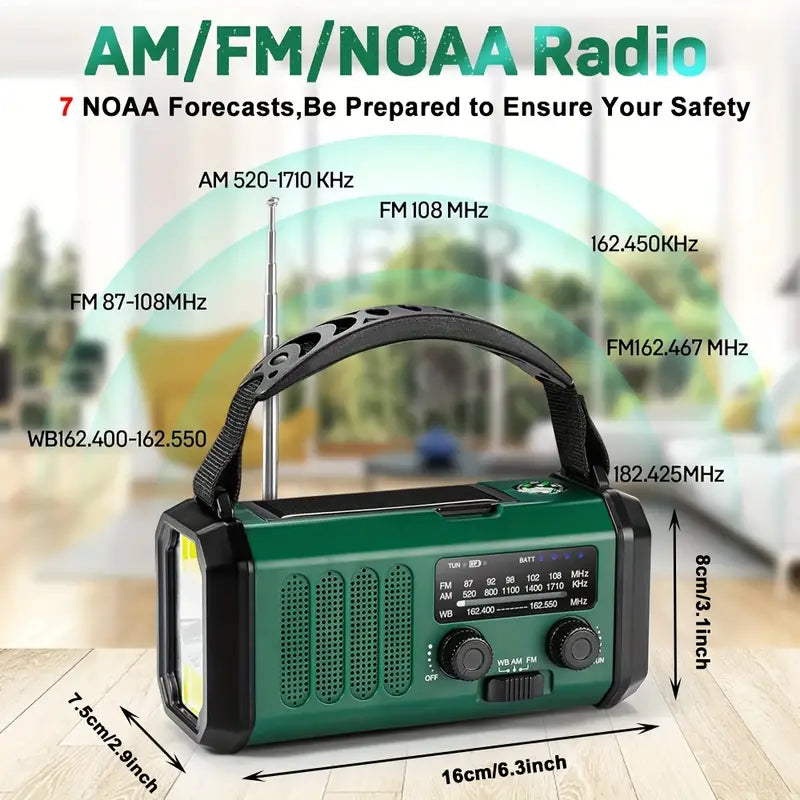 Charly | Emergency Radio with Solar, Hand Crank & Power Bank