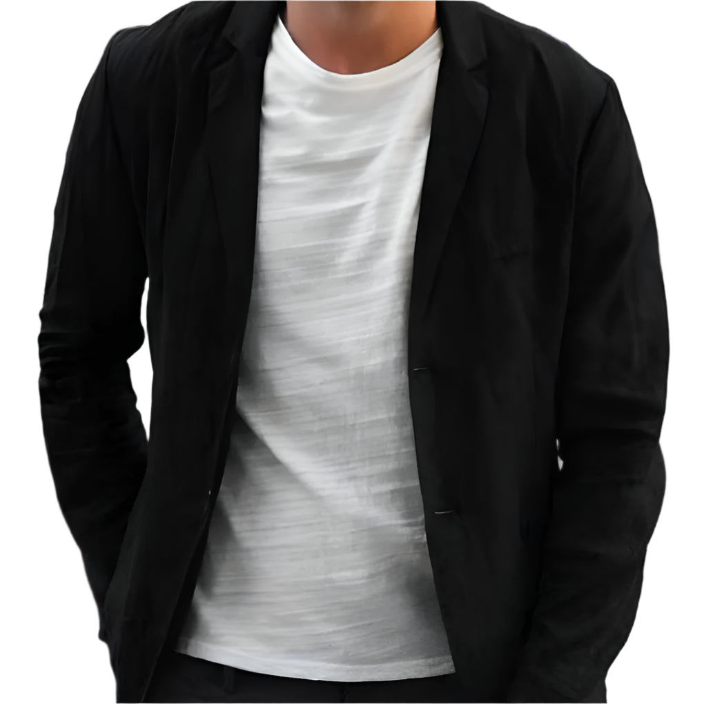 Charly | Men's Casual Linen Blazer Single-Breasted