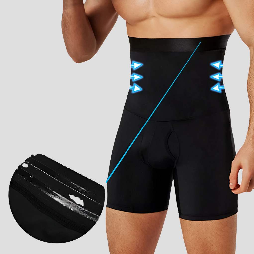 Charly | Men's High-Waisted Compression Shorts with Tummy Control