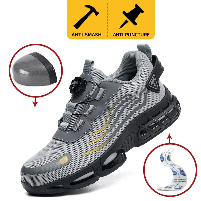 Charly | Men's Safety Sneakers with Steel Toe and Dial Closure