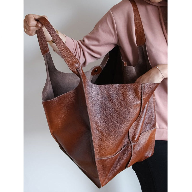 Charly | Oversized Leather Weekend Bags