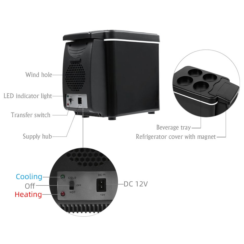 Charly | Portable Car Refrigerator Camping Car Refrigerator 6L