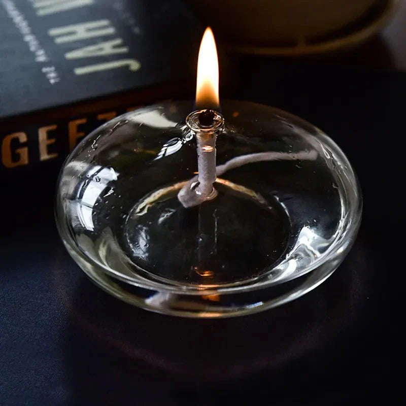 Charly | Transparent Glass Oil Lamp as Candle Holder