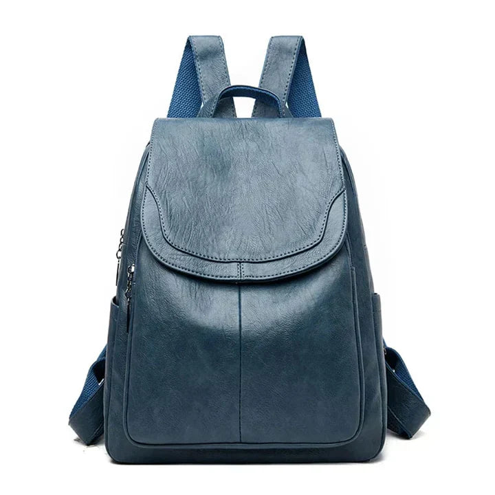 Charly | Women's Leather Flap Backpack with Structured Design