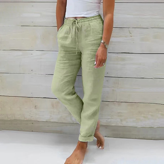 Charly | Women's Linen Drawstring Summer Pants