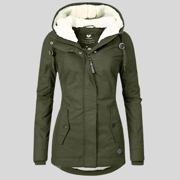 Charly | Women's Long Waterproof Parka with Sherpa Lining
