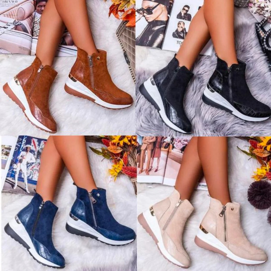 Charly | Women's Orthopedic High-Top Sneakers with Side Zip