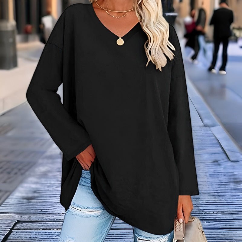 Charly - Your Trendy Long Sleeve Shirt with V-Neck for Comfort
