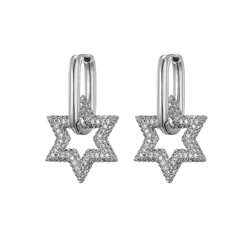 Star Crystal Hoops