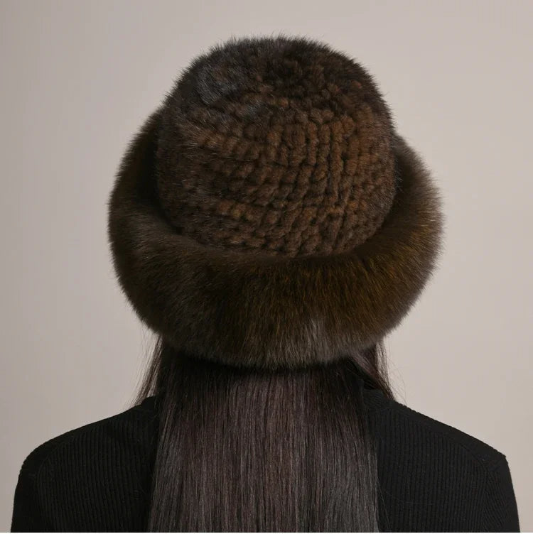 Vellara Mink Fur Hat Luxe Winter Accessory for Cozy Warmth