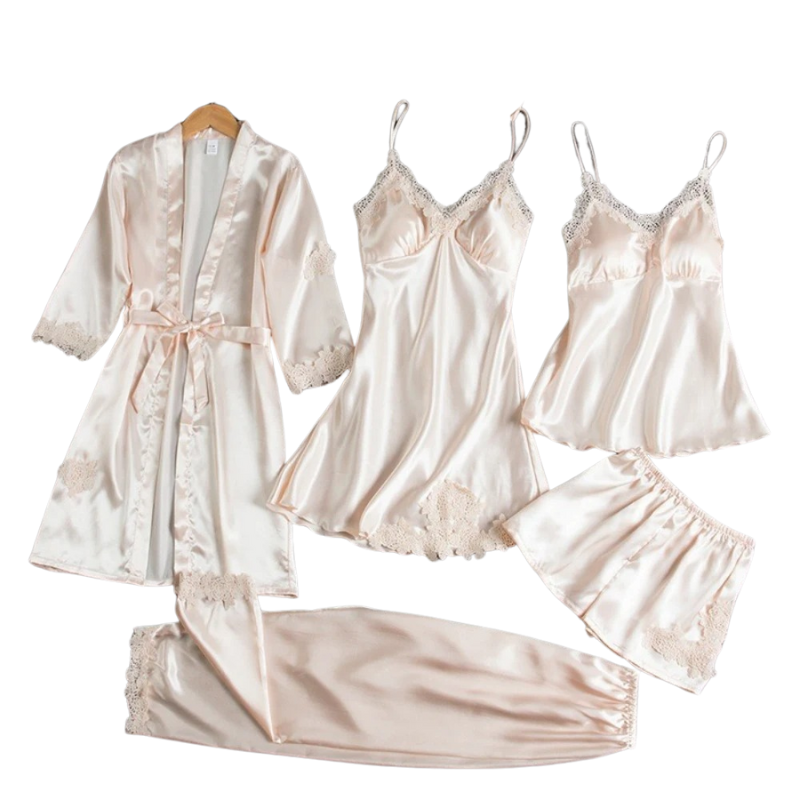 5-in-1 Satin Nightwear Set