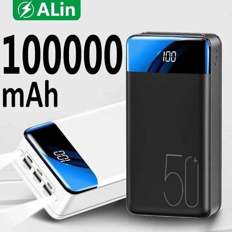 50,000mAh Ultra-High Capacity Power Bank – Super Fast Charging for Phones, Tablets & Laptops
