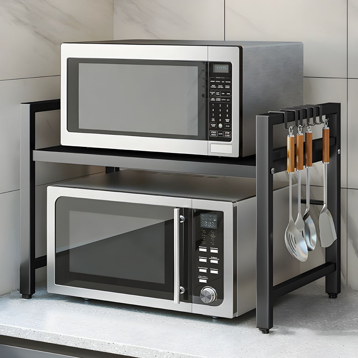 Adjustable Storage Shelf for Microwaves