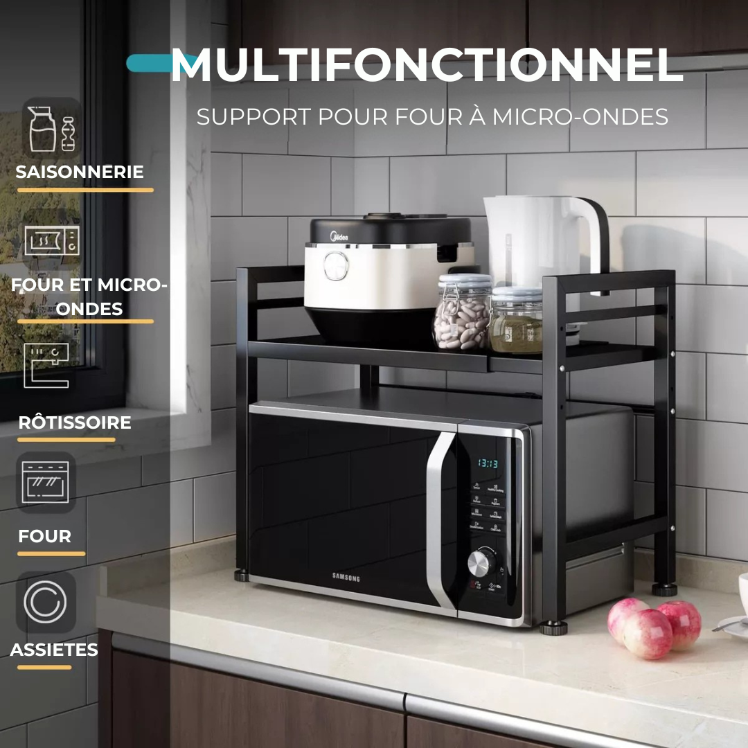 Adjustable Storage Shelf for Microwaves