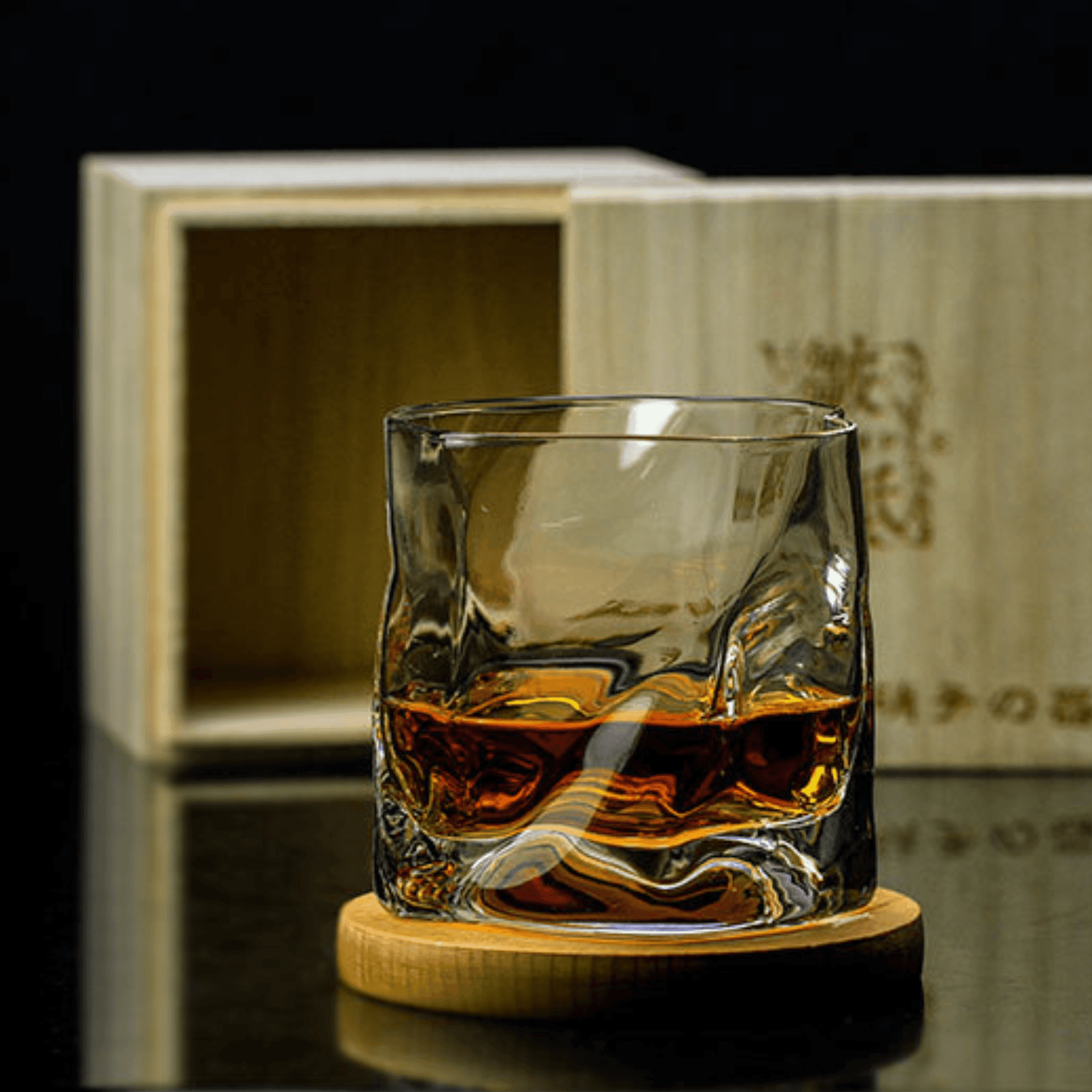 Astra Kiriko Crumple Whisky Glass Edo Craft Artisan