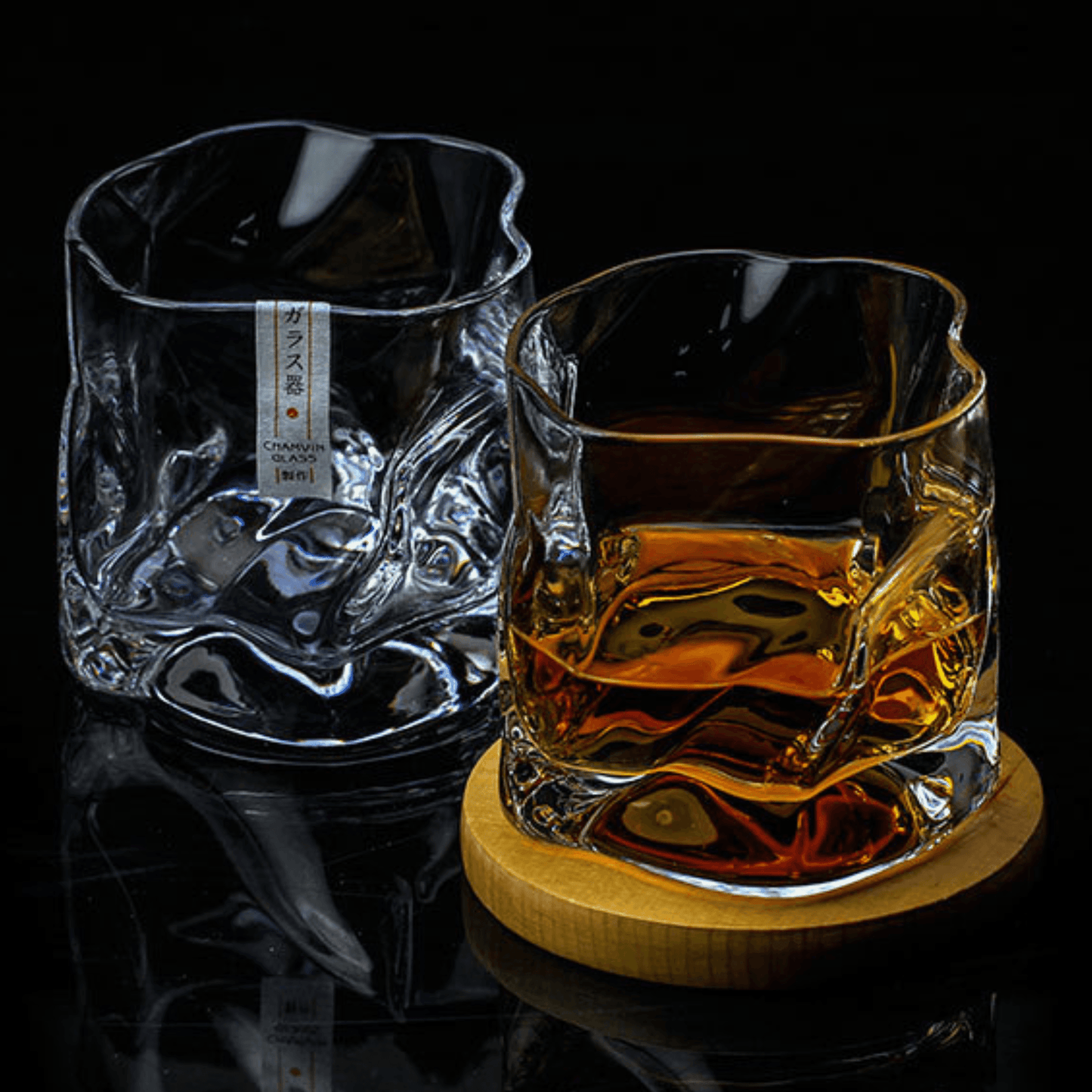 Astra Kiriko Crumple Whisky Glass Edo Craft Artisan