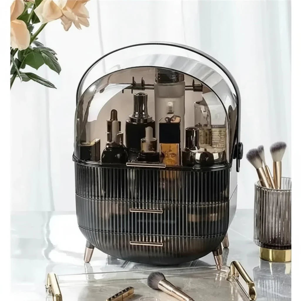 BEAUTYSENSE Makeup Organizer – Dustproof & Waterproof Cosmetic Case with Elegant Design