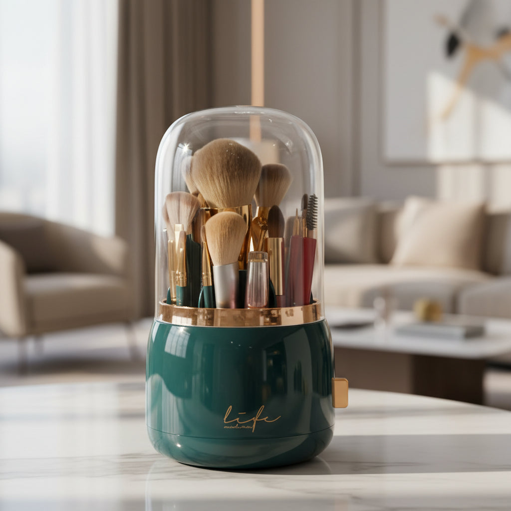 BEAUTYSENSE Makeup Organizer – Dustproof & Waterproof Cosmetic Case with Elegant Design