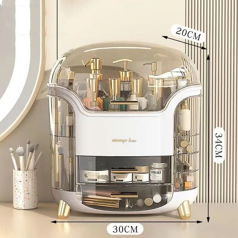 BEAUTYSENSE Makeup Organizer – Dustproof & Waterproof Cosmetic Case with Elegant Design