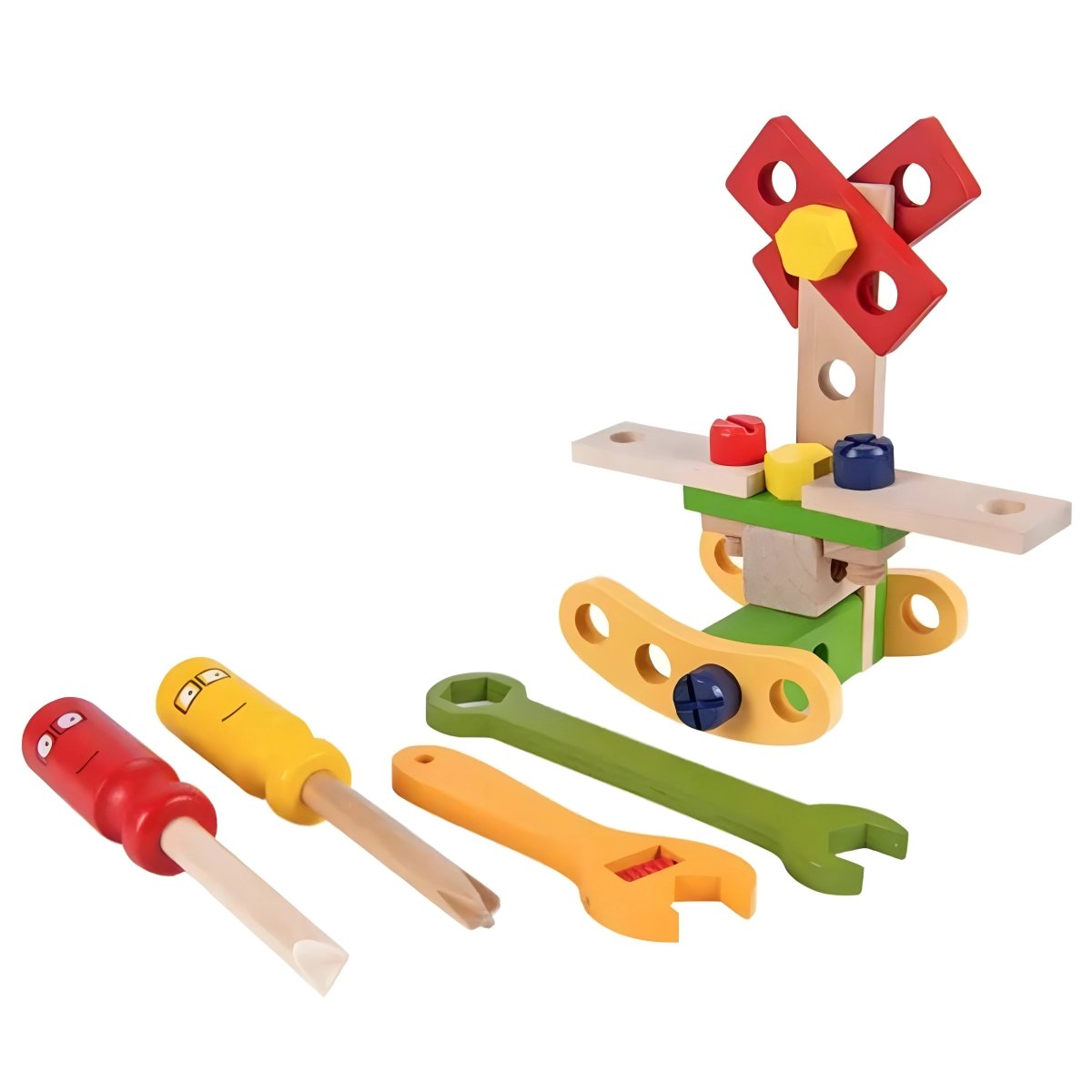 BUILDIBOX – Montessori wooden tool case for early construction skills