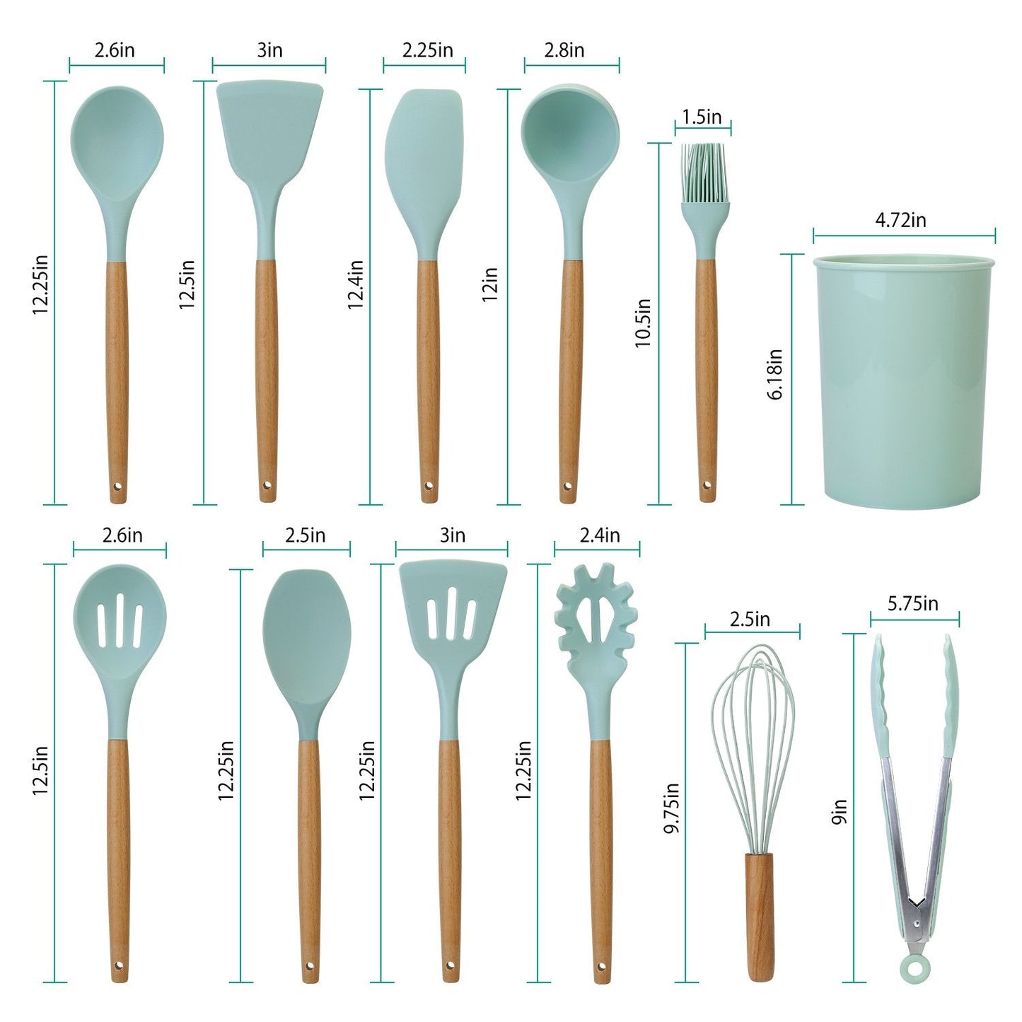 Charly | 11-Piece: Silicone Kitchen Utensil Set