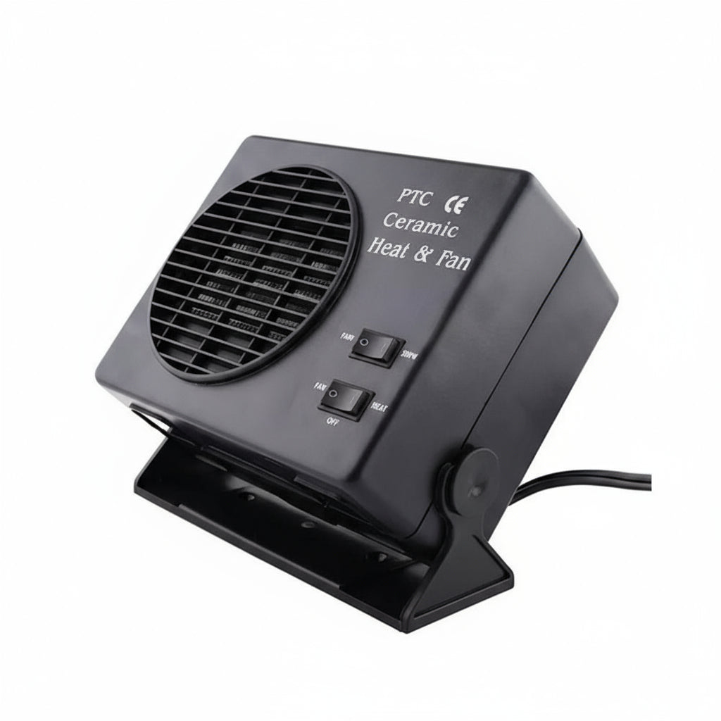 Charly | 12V Ceramic Car Heater Fan | 150W-300W | Portable Defroster w/ Automatic Thermostat
