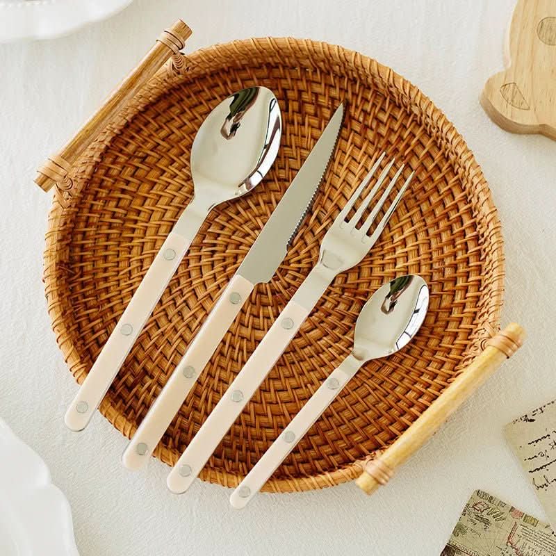 Charly | 24-piece stainless steel cutlery set with engraving