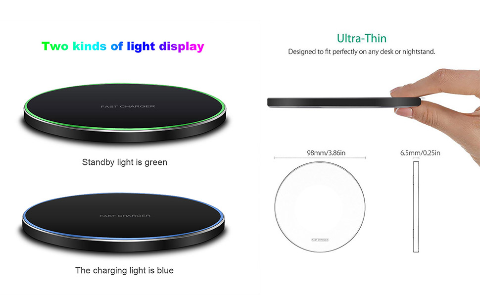Charly | 30W Fast Wireless Charging Pad | Premium USB C Charging Cable MagSafe Charger for Apple iPhone, Samsung & Android - Fast Wireless Charging Pad
