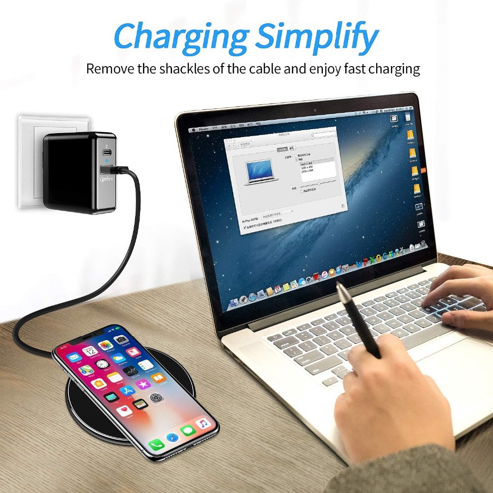 Charly | 30W Fast Wireless Charging Pad | Premium USB C Charging Cable MagSafe Charger for Apple iPhone, Samsung & Android - Fast Wireless Charging Pad