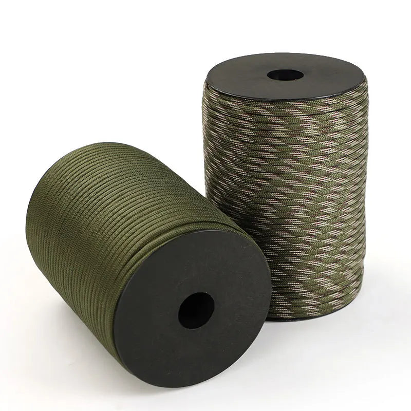 Charly | 550 Military Standard Paracord Rope: 100m 4mm Outdoor Survival Gear for Parachute, Tent, Lanyard, Belt - 9-Core Rope for Camping & Emergencies