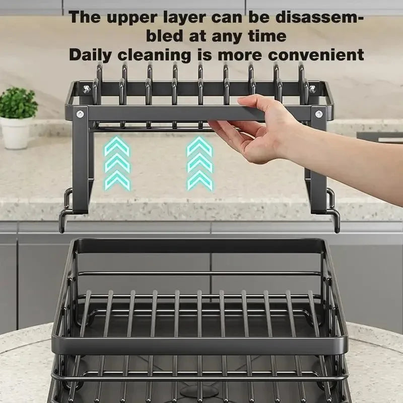 Charly | Adjustable Dish Drying Rack with Cutting Board Holder