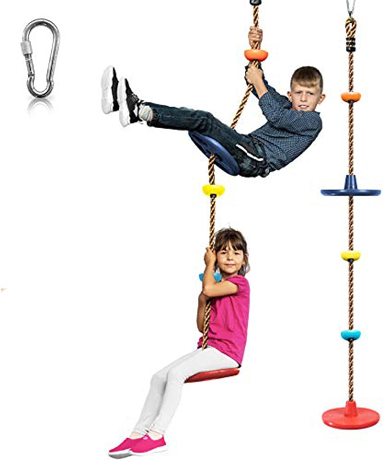 Charly | Adventurous Tree Swing Set - with Climbing Rope and Platforms for Children