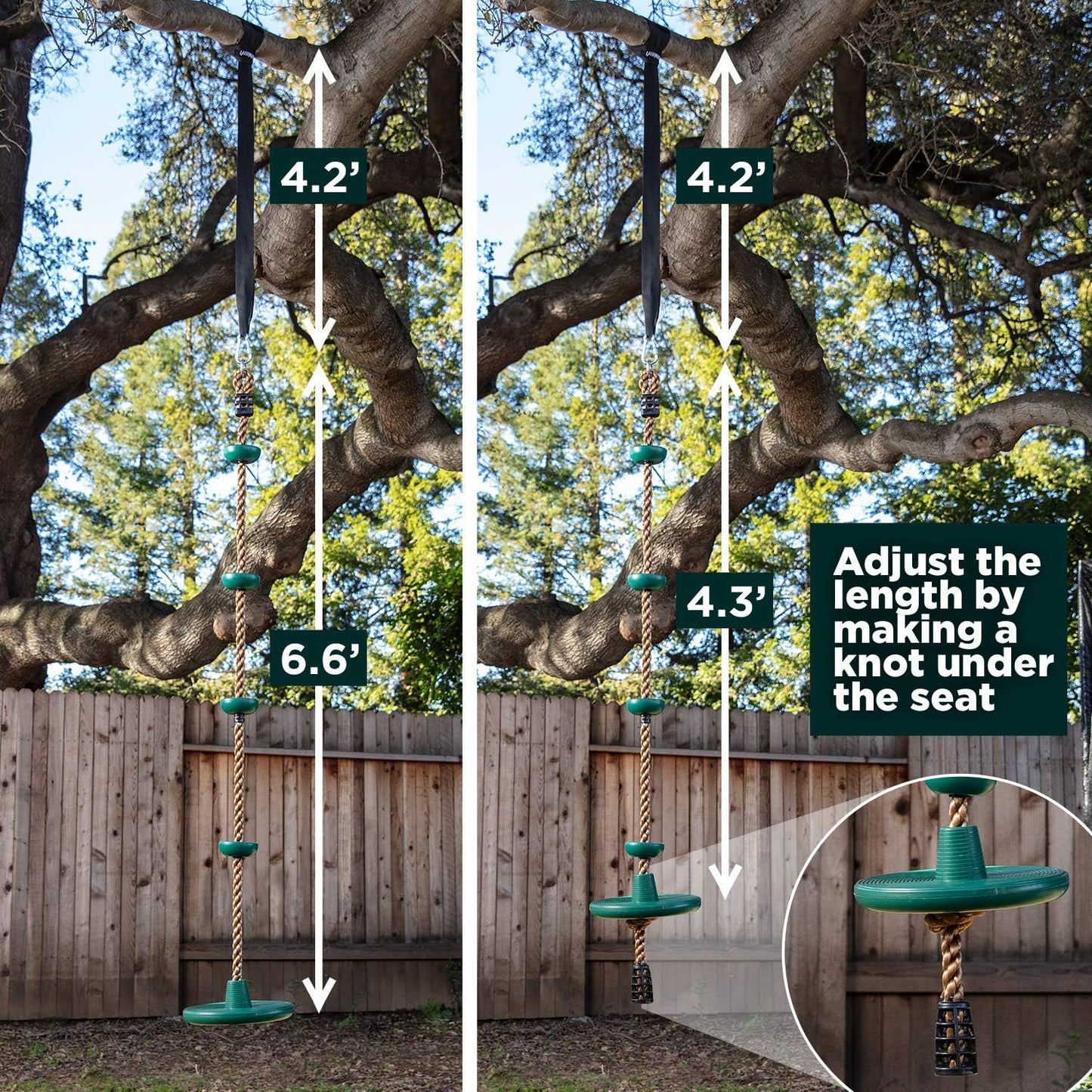 Charly | Adventurous Tree Swing Set - with Climbing Rope and Platforms for Children