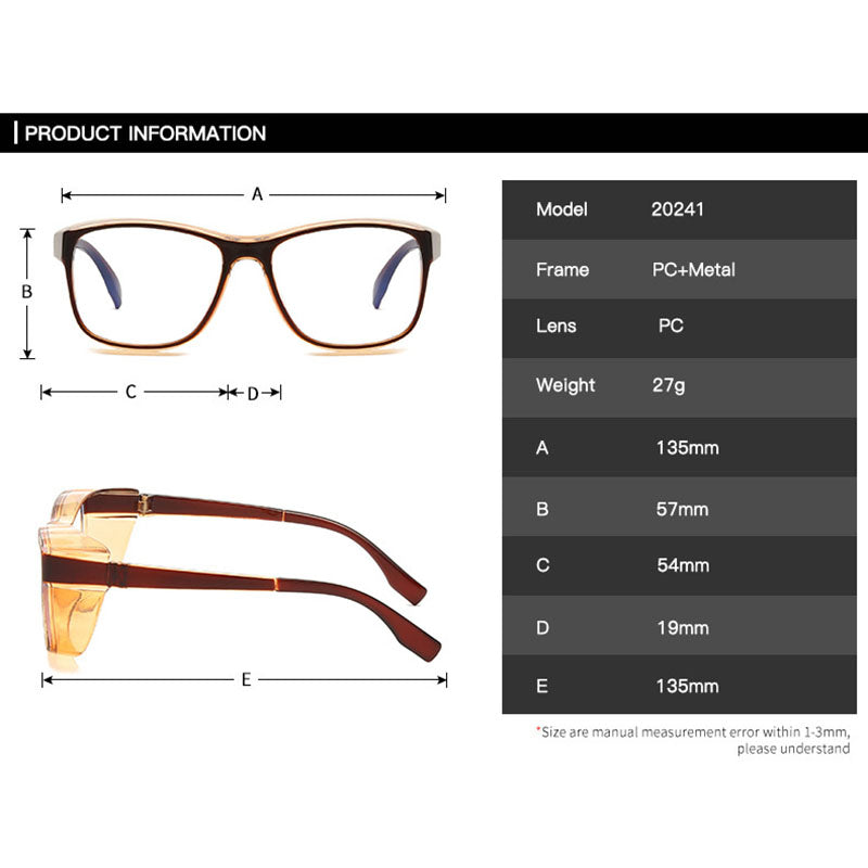 Charly | Anti-Fog Safety Glasses | Windproof, Blue Light Blocking & Anti-Pollen for Men and Women