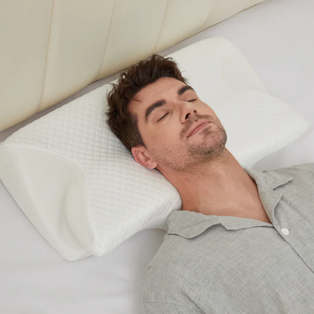Charly | Anti-Snore Pillow | Ergonomic Neck and Head Support | White