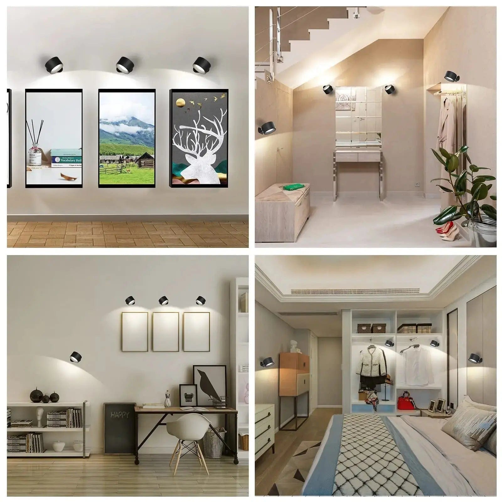 Charly | Battery Powered Wall Lamp | Rechargeable, 360° Adjustable and Wireless for Bedrooms, Hallways, and Reading Corners