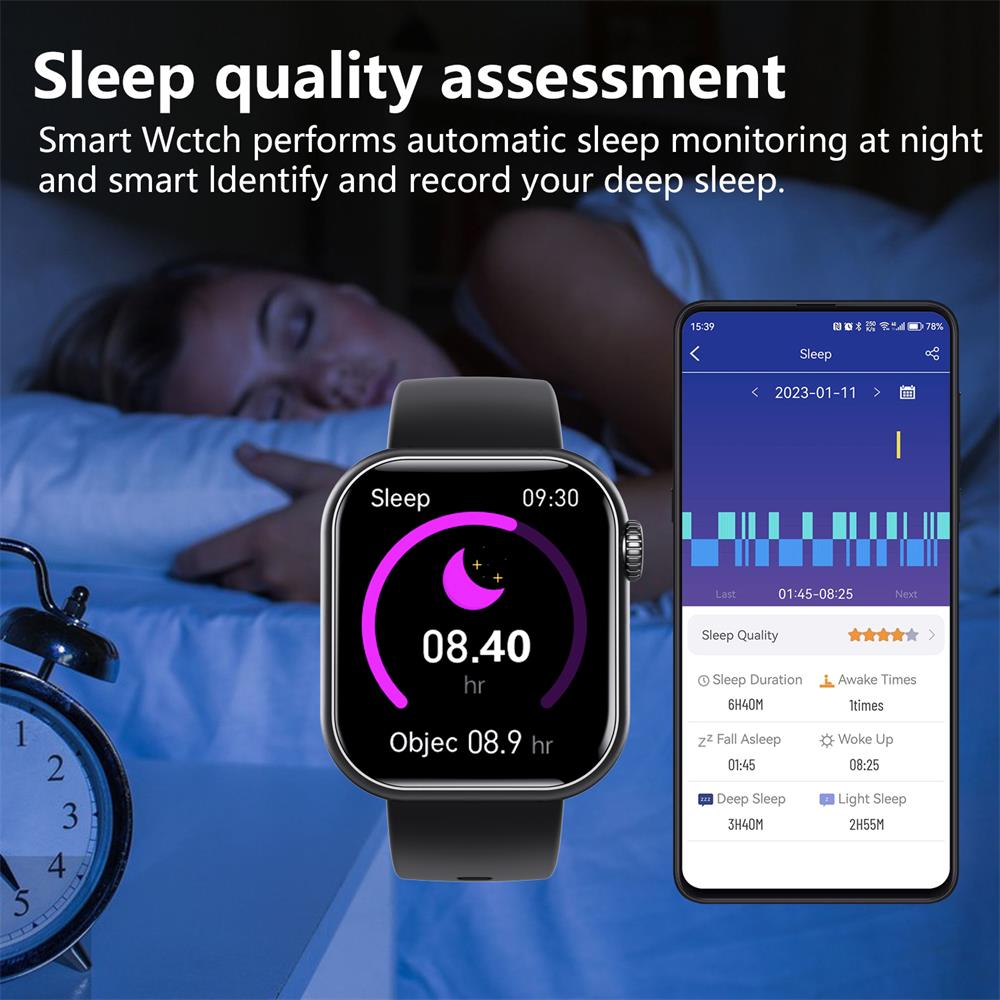 Charly | Blood Glucose Blood Pressure Blood Oxygen Sleep Monitor Waterproof Smartwatch