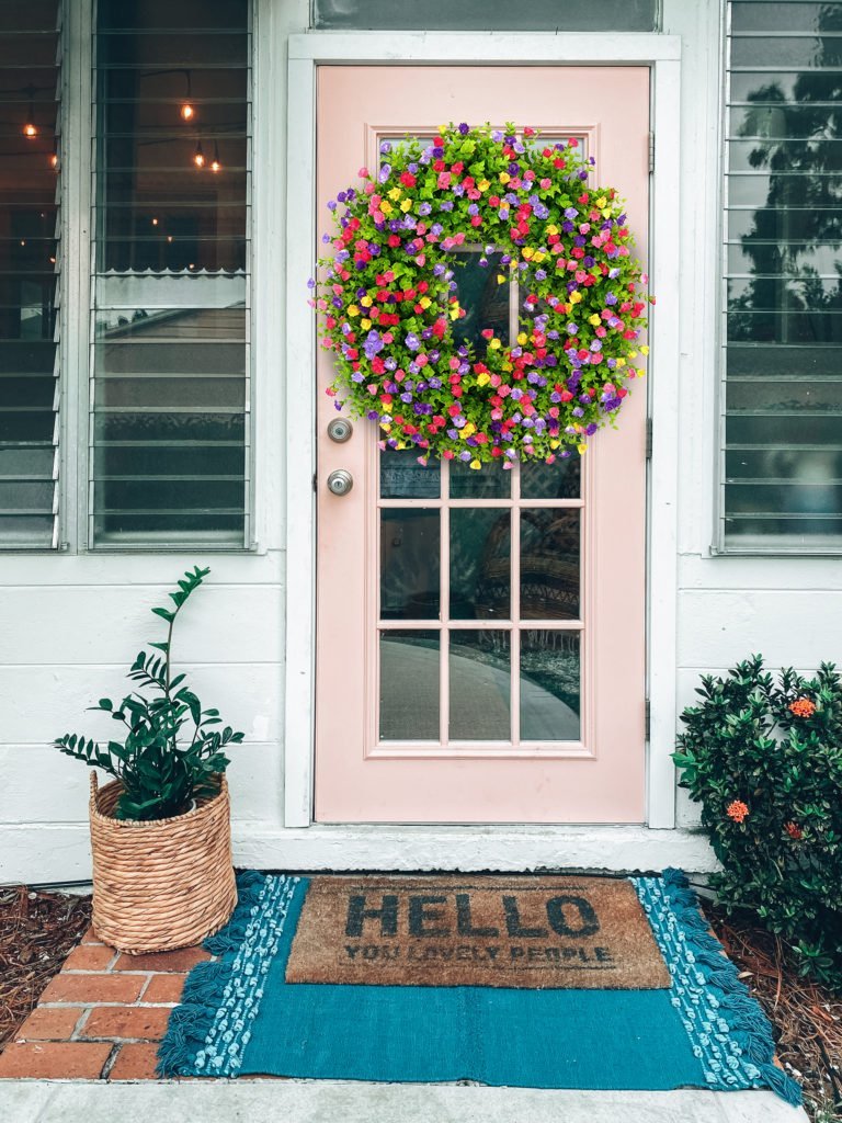 Charly | BloomWreath Spring & Summer Front Door Wreath | Handmade Floral Grapevine Accent
