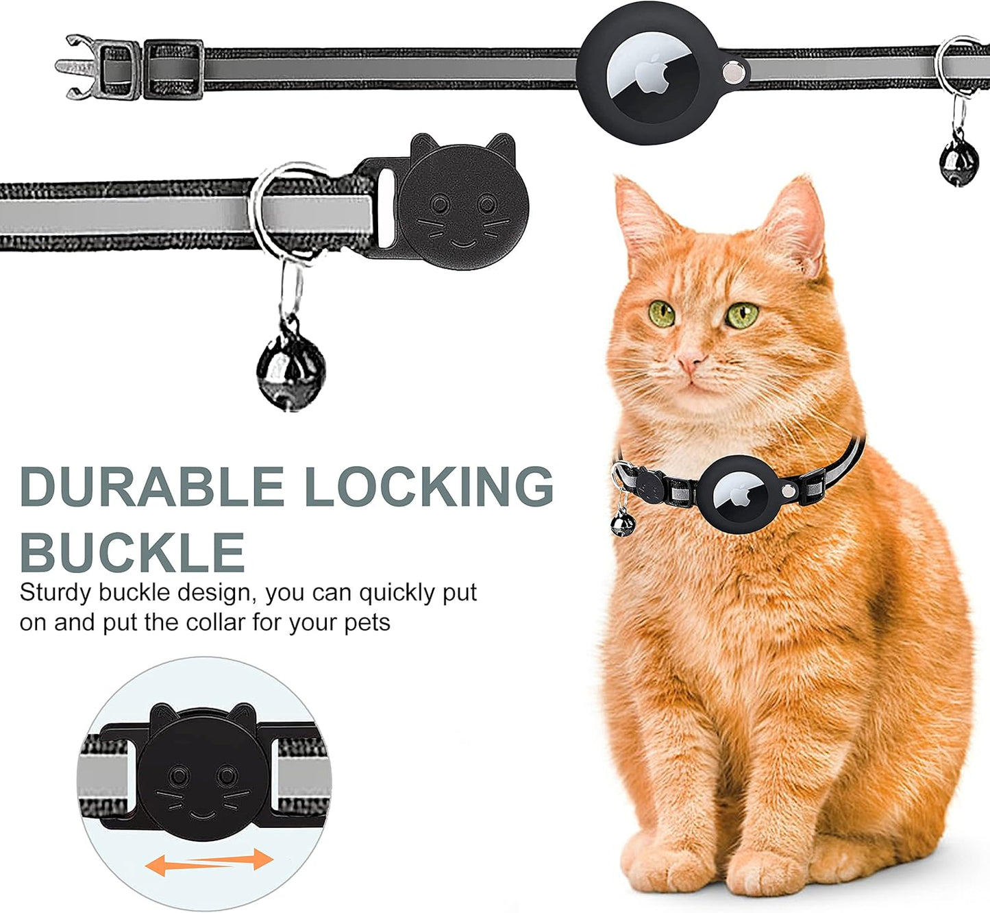 Charly | Cat GPS Tracking Collar | Quick Release Lock, Reflective Design & Durable for Outdoor Safety Adventures