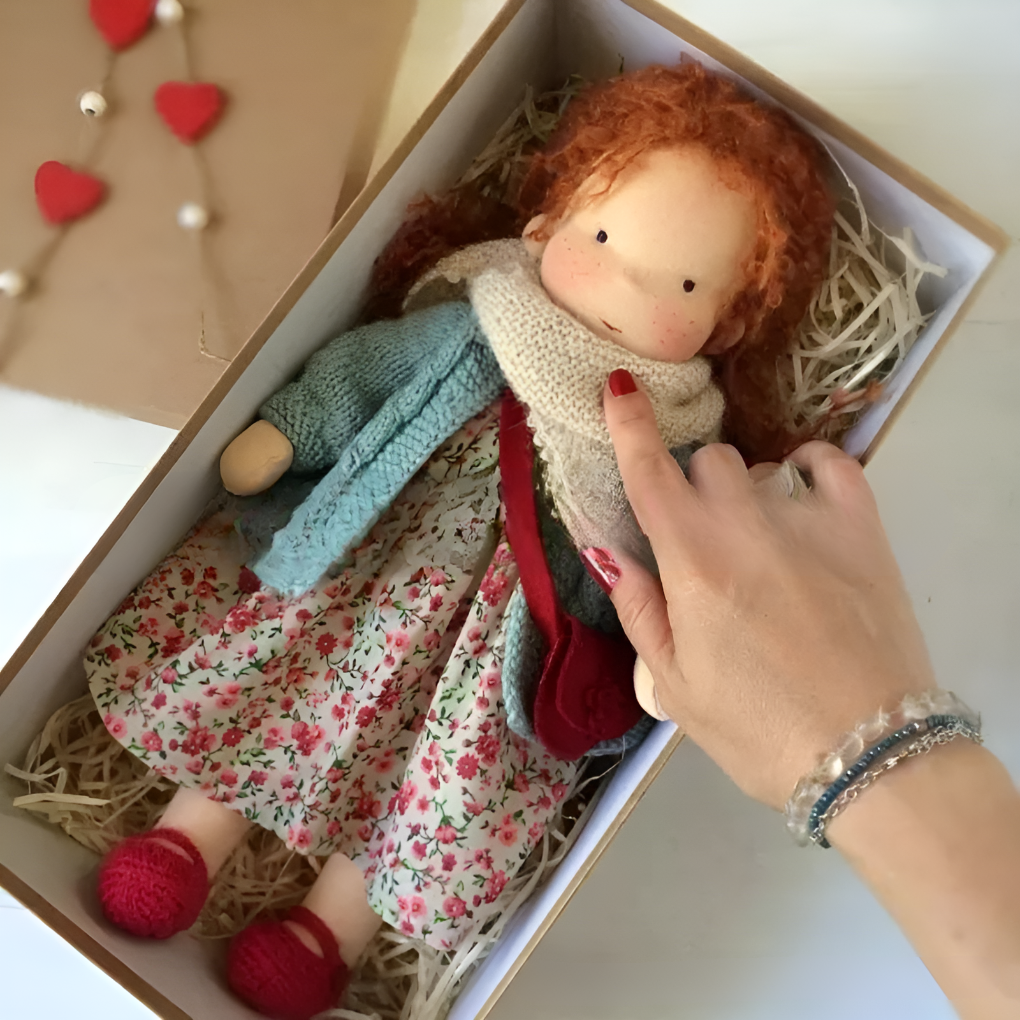 Charly | Children's Waldorf Cloth Doll - Handmade Cuddly Toy