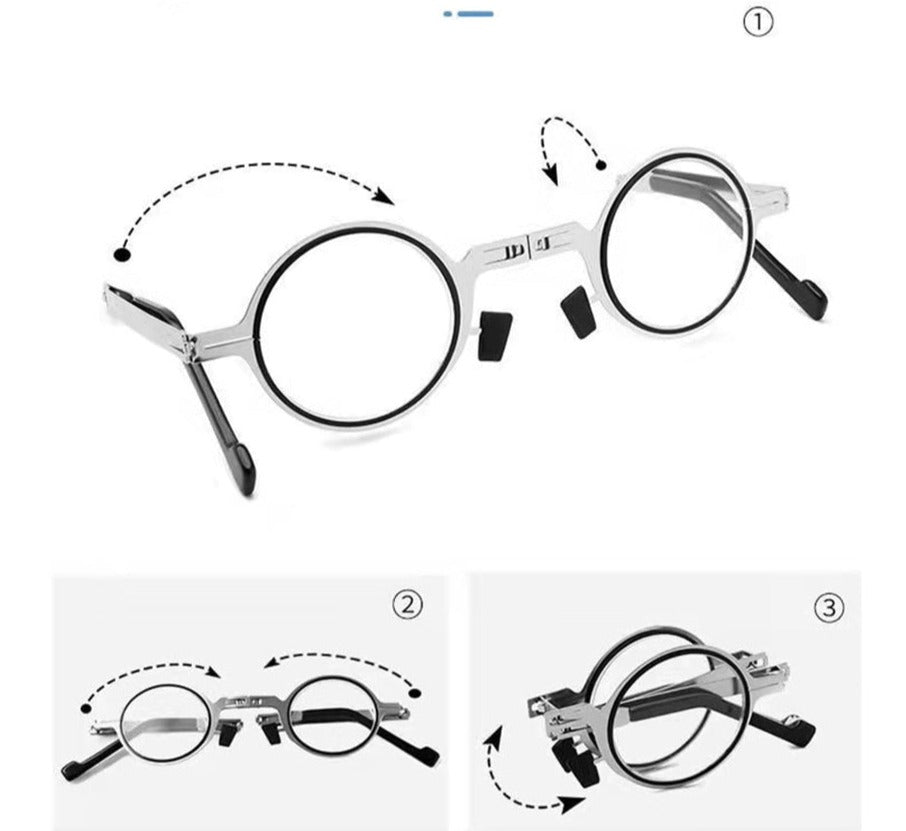 Charly | CompactView Reading Glasses – Foldable Eyeglasses for Convenience and Protection