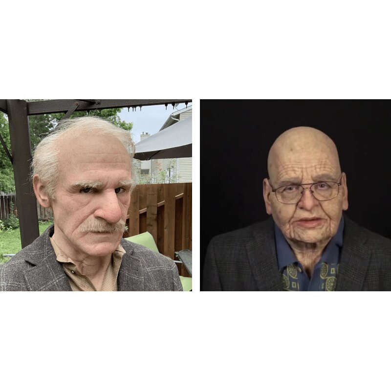 Charly | Creepy Old Man Mask – Realistic Latex Halloween Mask for Adults