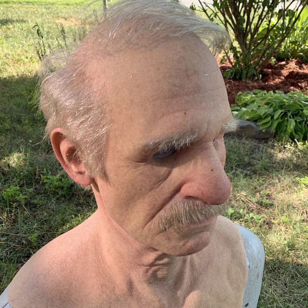 Charly | Creepy Old Man Mask – Realistic Latex Halloween Mask for Adults
