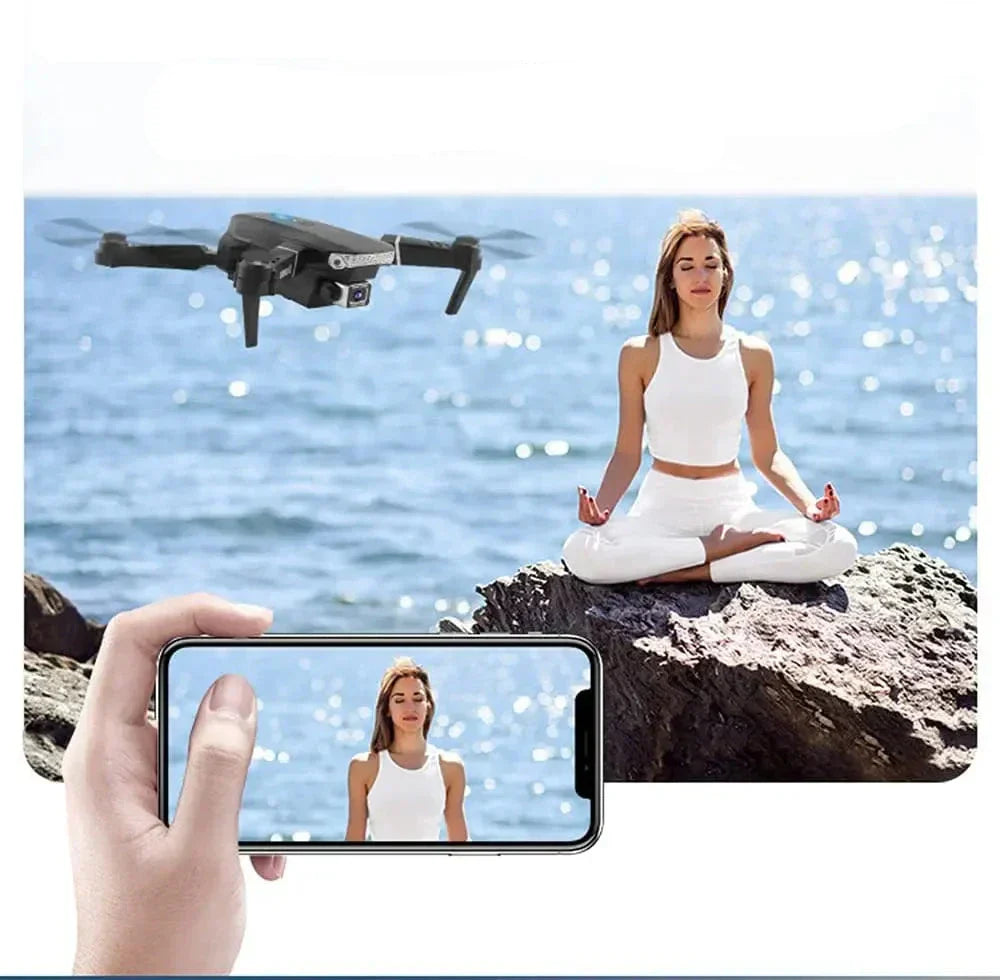 Charly- E88 Pro Drone 4k HD Double Camera RC VR 3D Long Battery Life Flight Path FPV Mini Drone