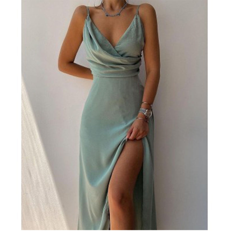 Charly Elegant V-Neck Spaghetti Strap Prom Formal Dress