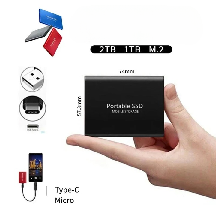 Charly | External Portable SSD 128GB – High Transfer Speed, USB-C