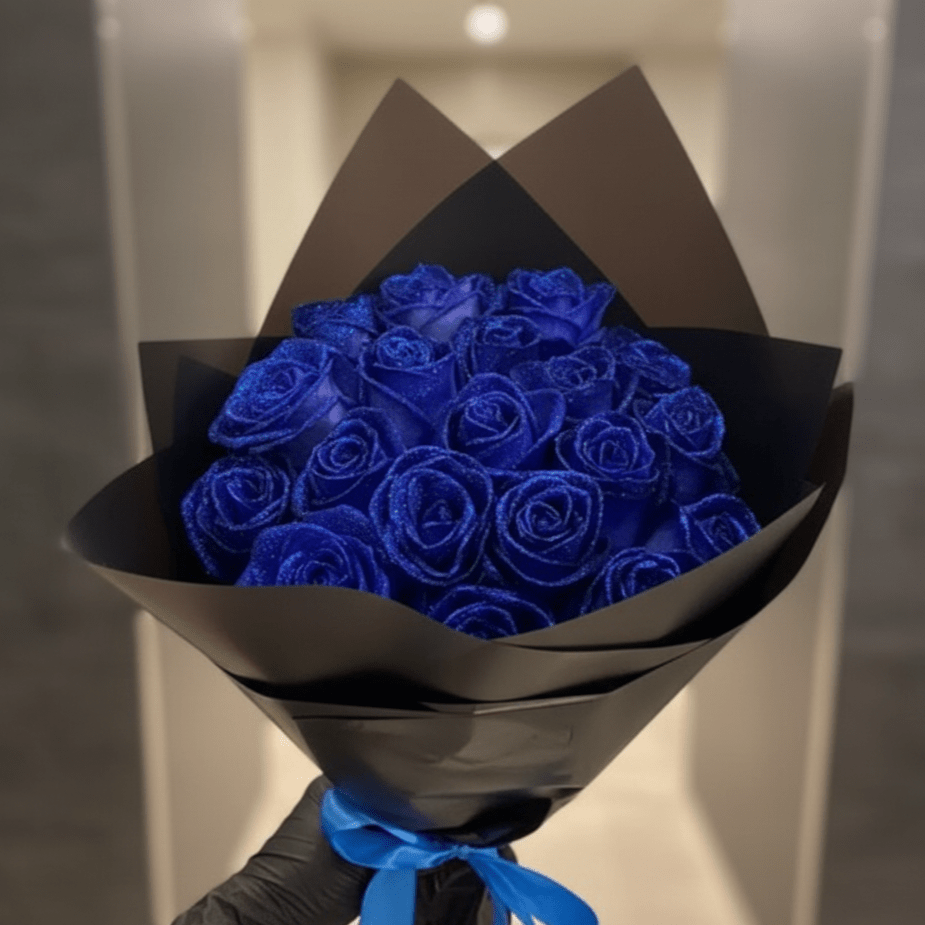 Charly | Fleurion Forever Bloom Rose | real preserved glitter rose for romantic gifts and home decoration
