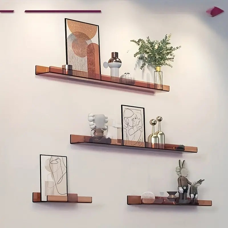Charly | Floating Wall Shelf - Modern Bathroom Storage - Acrylic