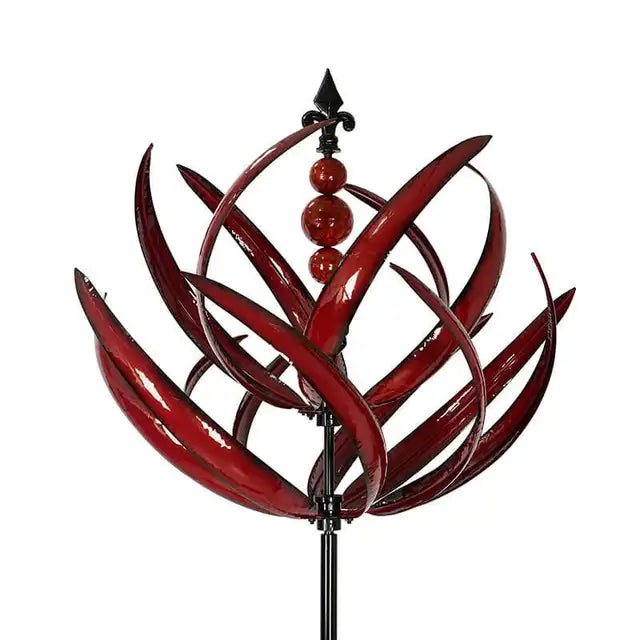 Charly | Garden Kinetic Wind Spinner Decor - Swirling Petal Design