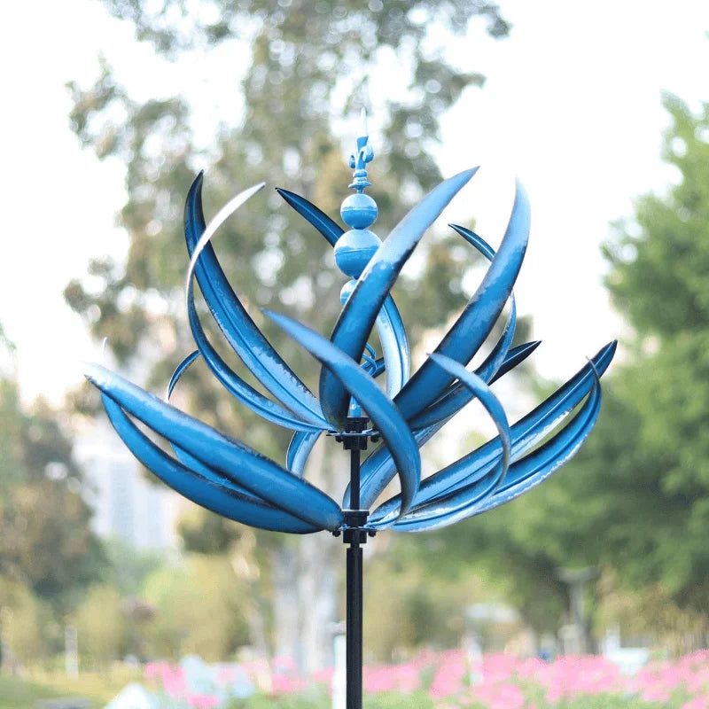 Charly | Garden Kinetic Wind Spinner Decor - Swirling Petal Design